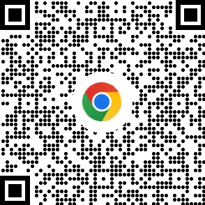 モバイル デバイスに Chrome ブラウザをダウンロードするための QR コード